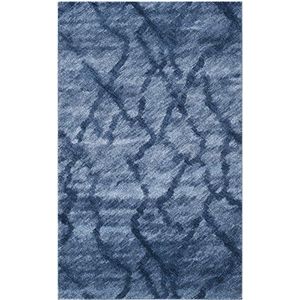 SAFAVIEH Rechthoekig tapijt, voor binnen, retro collectie, RET2144, in blauw/donkerblauw, 122 x 183 cm, voor woonkamer, slaapkamer of elke andere binnenruimte.