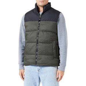 JACK & JONES Jjetoby Mouwloos vest voor heren, Colofonium/detail: Blokkerend zwart, L, Hars/detail: zwart blokkerend