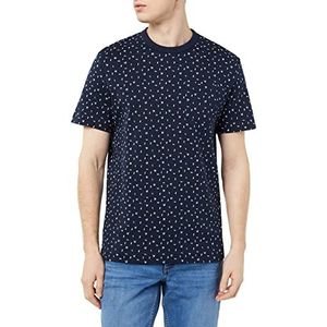 TOM TAILOR T-shirt voor heren, 31314 - geometrisch design in marineblauw