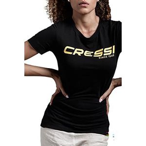 Cressi, T-Shirt Lady dames, zwart geel, S