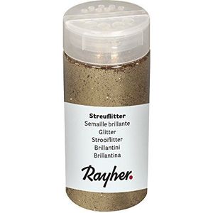 Rayher 3925876 glitterdoos met strooideksel, 110 g, ideaal voor het versieren van papier, karton, hout, polystyreen, keramiek, steen, topaas