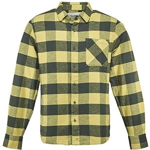 Dolomite Shirt Ms Flanel Check Heren T-Shirt Kruidengeel Groen XXL, Kruidengeel/groene boom