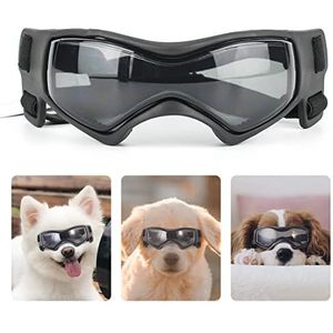 PEDOMUS Hondenzonnebril, UV-zonnebril, waterdichte bescherming voor kleine honden, stofdicht en winddicht, oogbescherming, geschikt voor autorijden, uitgaan,