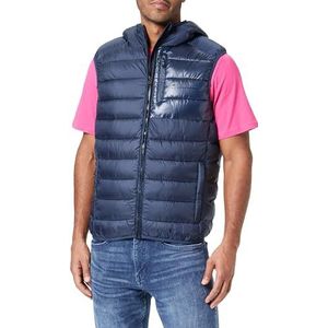 Champion Legacy Outdoor - Chintzed Poly Plain Woven Hooded S-L Gewatteerd vest Heren, Blu Marino