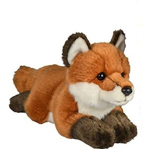 Uni-Toys Rode vos liggend - 24 cm (lengte) - pluche bosvos - knuffeldier