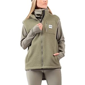 EIVY Lumberjackie Sherpa Vest dames fleecejack, rokerig eiken, XL, Gerookte eik