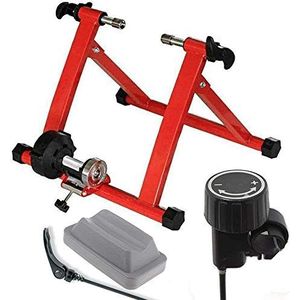 Opvouwbare magneetrol voor fietstraining thuis, geschikt voor mountainbike, racefiets, rood