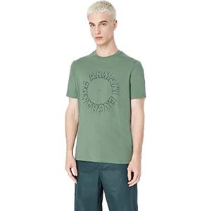Armani Exchange Duurzame stof, rond logo, klassieke pasvorm heren T-shirt, Duck Green