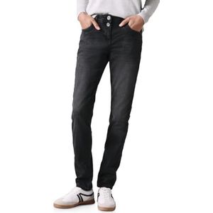 Cecil B377687 Dames Jeans Casual Fit, Donkergrijs gewassen