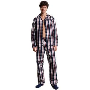 Tommy Hilfiger Ls pyjama voor heren, Global Stp Check Desert Sky