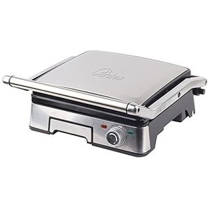 ARDES - Professionele elektrische grill 1800W Elektrische sandwichplaat met 5 temperatuurniveaus Grill met afneembare platen Groot model van roestvrij staal Model AR1S40