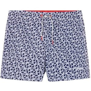 Pepe Jeans P Print zwemshorts voor jongens, Blauw (marineblauw)