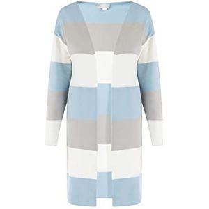 Jalene Cardigan en tricot ouvert pour femme, Bleu clair multicolore, XL-XXL