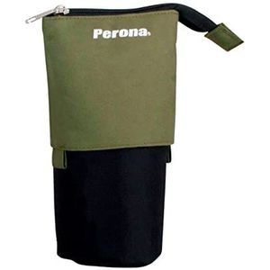 PERONA Army 56952 pennenetui, uitbreidbaar, kleur, Eén maat, casual, Kleur: zwart bruin,, Taille unique, casual
