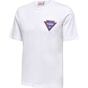 hummel T-shirt Hmlic Powel heren, wit/rood, M, Wit/Rood