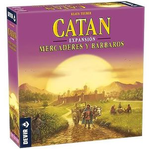 Devir - Catan: markten en barbaro's, uitbreiding, gezelschapsspel, gezelschapsspel, gezelschapsspel met vrienden (BGMERCADERES)