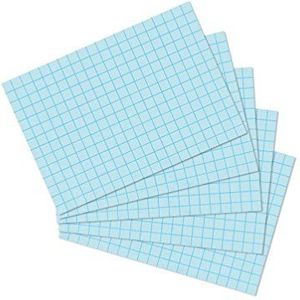 herlitz Systeemkaarten A7, geruit, blauw, 100 stuks