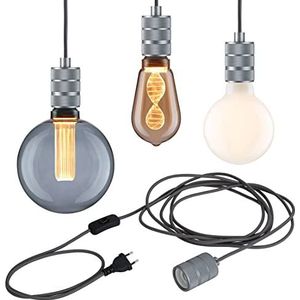 Paulmann Neordic hanglamp Tilla met stekker zonder lamp max. 20 watt aluminium metaal E27 78437