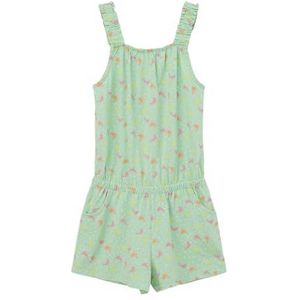 s.Oliver Junior Overall mit Rüschen und Allover Print Combinaison avec volants et imprimé all-Over Filles et Filles, vert, 104