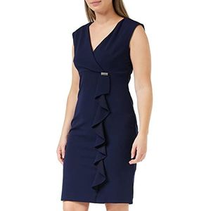 Gina Bacconi Robe de cocktail sans manches pour femme, bleu marine, 42