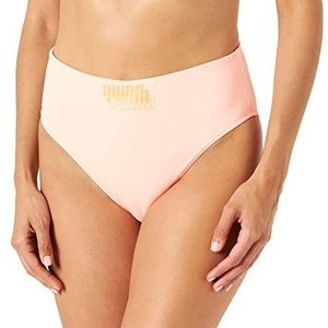 PUMA dames hoge taille badpak, Peach Combo