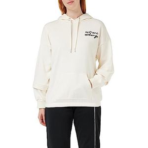 Armani Exchange Gelijmde band, contrasterend logo, hoodie voor dames, Wit