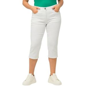 Ulla Popken Caprijeans Basic Mous Femme, White Denim, 58