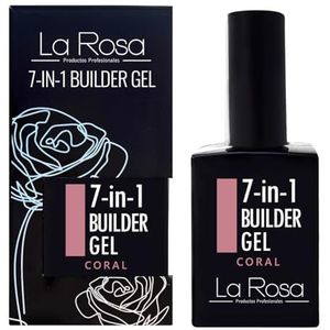 LaRosa 7-in-1 BUILDER Gel in een fles – versterkende gel 15 ml voor nagelverlenging, lange basis/toplaag – CORAIN
