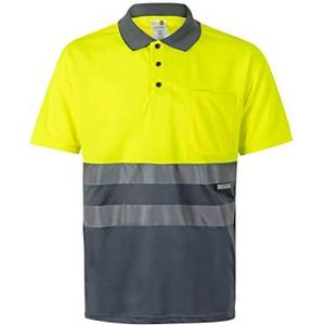 Zeer zichtbaar poloshirt 173, grijs en neongeel