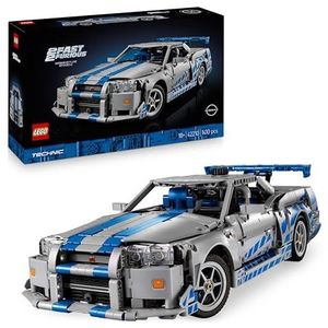 LEGO Technic Nissan Skyline GT-R (R34) 2 Fast 2 Furious auto modelauto voor volwassenen - Drift-functie, besturing, ophanging en motor, 6 cilinders, verzamelaarscadeau voor fans 42210