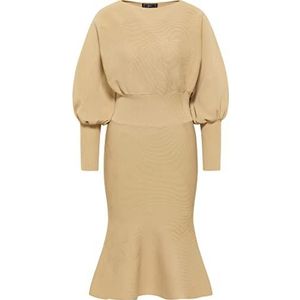 ZITHA Robe en tricot pour femme 11019477-ZI01, chameau, taille XL/XXL, camel, XL-XXL