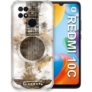 Beschermhoes voor Xiaomi Redmi 10C, gitaar dag