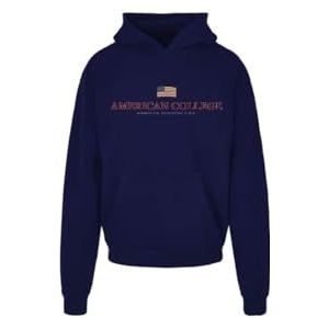 AMERICAN COLLEGE USA Sweatshirt met capuchon, uniseks, voor heren en dames, uniseks, 1 stuk, Navy Blauw
