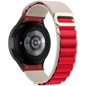 LKQASD Sport Alpine Loop Compatible avec Galaxy Watch 6 44 mm 40 mm Classic 43 mm 47 mm Bracelet en nylon avec crochet G Watch 5 Pro 4 Classic Strap (Color : StarlightRed 11, Size : Watch 6 47mm)