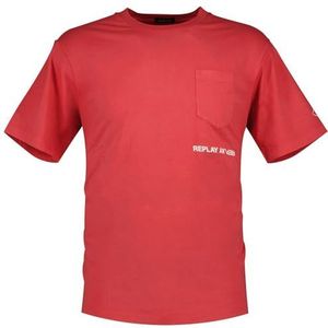 Replay M6815 T-shirt voor heren, 064 Lichtrood