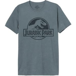 Jurassic Park Mejupamts105 T-shirt voor heren (1 stuk), Grijs gewassen