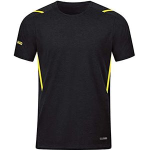 JAKO Challenge Challenge T-shirt voor kinderen, zwart gemêleerd/geel