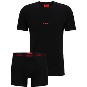 HUGO T-shirt & boxer letter GIFT_SET_UNDERWEAR heren, Zwart 3