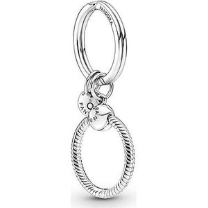 PANDORA Jewelry Moments Charm Key Ring – autosleutelring – sterling zilver, één maat, sterling zilver, geen sieraad, Sterling zilver, Geen juweel