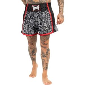 Tapout Pantalon de boxe thaï Camino pour homme, noir/rouge/blanc, taille M, Noir/rouge/blanc, M