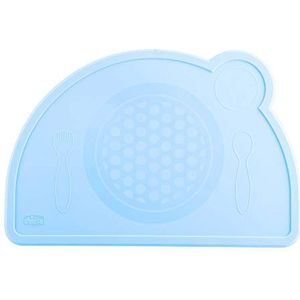 Chicco - Placemat gemaakt van siliconen voor baby's - blauw - 18 m +