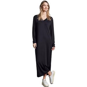 Street One Robe à col en V pour femme, Bleu foncé teinté, 40