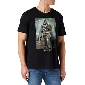 Star Wars Meswmants134 T-shirt voor heren, 1 stuk, zwart.