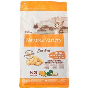 Nature's Variety Selected - Droogvoer voor katten, junior, graanvrij, met kip buiten zonder bot, 1,25 kg