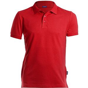HRM Luxe heren poloshirts - hoogwaardig herenpoloshirt van 100% katoen - basic poloshirt tot 60 graden, kleurecht, wasbaar, hoogwaardige en duurzame herenkleding rood (rood 03), 5XL, rood (rood 03)