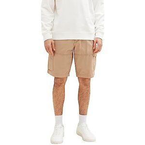 TOM TAILOR 1036304 Cargoshorts voor heren, casual, 1 stuk, 24048 - Desert Fawn