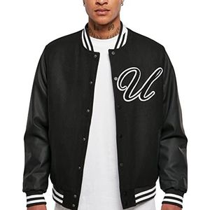 Urban Classics Big U College Jacket Herenjas, Zwart, 3XL, zwart.