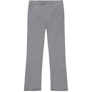 TOM TAILOR Legging à rayures pour fille, 31438 - Wool White Dark Blue Stripe, 128-134