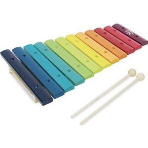 VILAC - Spelletjes en speelgoed - Muziekinstrument - Rainbow xylofoon volledig van hout - 2 eetstokjes - spel voor kinderen vanaf 3 jaar - Meerkleurig - Gemaakt in Frankrijk - 8359