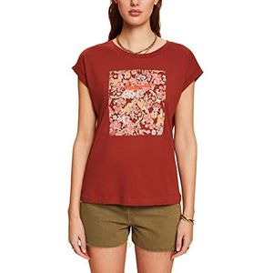 ESPRIT 043ee1k321 T-shirt voor dames, Terracotta